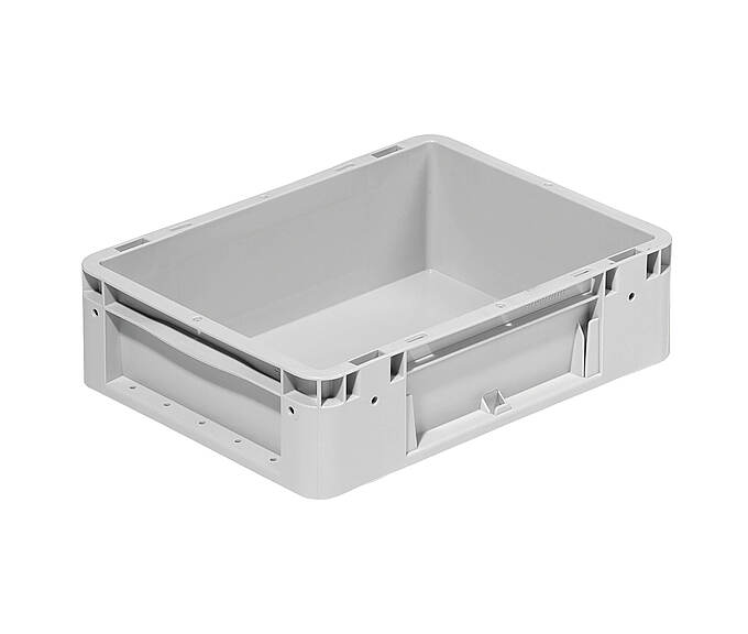 Plastové přepravky 400 x 300 x 120 mm - Celoplastový skladovací kontejner - řada silverline