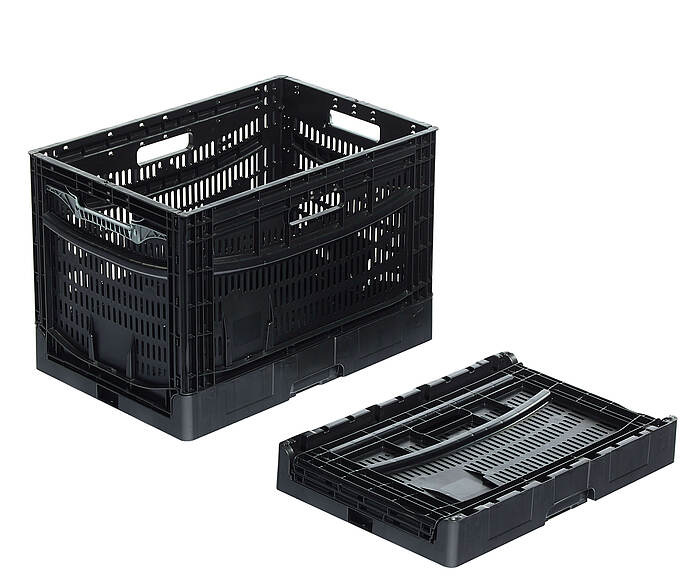 Skládací kontejnery Clever-Fresh-Box extra vysoké 600 x 400 x 410 mm - Plastový skládací kontejner pro logistiku čerstvých potravin - extra vysoký