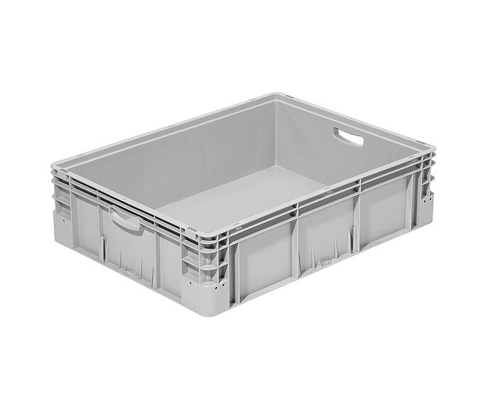 Plastové přepravky 800 x 600 x 220 mm - Celoplastový skladovací kontejner - řada silverline